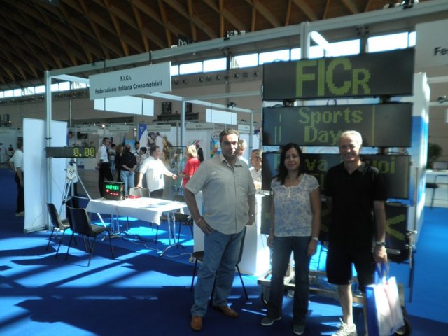 Stand FICr. L\'ASD Cronometristi di Frosinone a Rimini per Sports Days